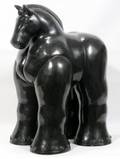 082263 AFTER BOTERO BRONZE SCULPTURE HORSE 21x17