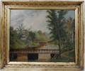 082253 SIGNED OIL ON CANVAS LANDSCAPE 19TH C