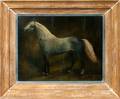 082252 AMERICAN SCHOOL OIL ON CANVAS STANDING HORSE