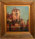082237 A SAPISA OIL ON CANVAS SCENE OF VENICE