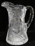 081401 CUT GLASS WATER PITCHER WPINWHEEL DESIGNS