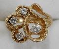 061359 14K YELLOW GOLD  CLEAR SAPPHIRE RING