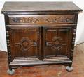 061348 CARVED OAK CABINET C1920 H39 W40 D20