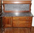 061336 MAHOGANY  SATINWOODINLAID SIDEBOARD C1870