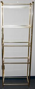 060339 BRASS DISPLAY CABINET 4 SHELVES H6 W24 D12