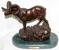 060349 ROY HARRIS BRONZE SCULPTURE BIG HORN SHEEP