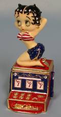 063568 BETTY BOOP HOT SLOTS HAND PAINTED PEWTER BOX