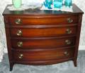 051387 MAHOGANY LOWBOY CHEST OF FOUR DRAWERS C1940