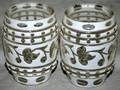 051367 CUT GLASS  OVERLAY JARS C1880 PAIR H33