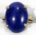 050340 CABOCHON LAPIS  18K GOLD RING