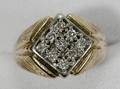 050339 14K YELLOW GOLD  DIAMOND LADYS RING