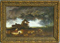 German oil on canvas landscape