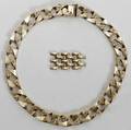 042245 MENS 14K YELLOW GOLD LINK BRACELET L85