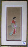 Pair of Oriental watercolor portraits