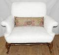 082303 ENGLISH QUEEN ANNE STYLE WALNUT LOVESEAT