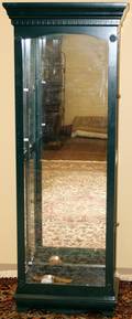 082297 GREEN WOOD DISPLAY CASE H76 W283 D15