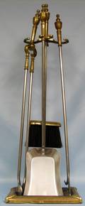 082283 BRASS FIRE TOOLS FIVE PIECES H30