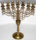 081433 BRASS CANDELABRUM C1900 H22 W16