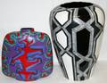 081429 DANNY J SMITH POTTERY VASES C1990 TWO