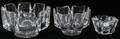 080319 ORREFORS CRYSTAL BOWLS  VOTIVE THREE ITEMS