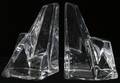 080318 DAUM FRENCH CRYSTAL BOOKENDS H55 W43