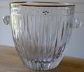 080325 WATERFORD CRYSTAL ICE BUCK WFIRED GOLD RIM
