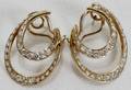 062323 15CT PAVE SET LOOP DIAMOND EARRINGS