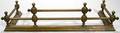 062317 BRASS FIREPLACE FENDER 19TH C H95 L37