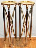 062300 REGENCY STYLE BRASS PEDESTALS PAIR H44