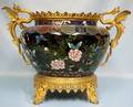 063616 CLOISSONE PLANTER W BRASS H12 W13
