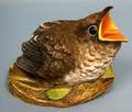 063187 BOEHM BISQUE FIGURE FLEDGLING CUCKOO H38