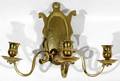 051428 ENGLISH BRASS CANDLE SCONCE 18TH C H8