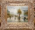 051417 PENCKE OIL ON CANVAS PARIS STREET SCENE