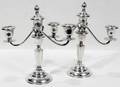 050378 TOSHIKAZU STERLING SILVER CANDELABRA PAIR