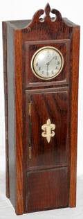 090400 OAK CASE DIMINUTIVE GRANDFATHER CLOCK C1940