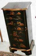 081464 ORIENTAL STYLE JEWEL  LACQUER COMMODE H33