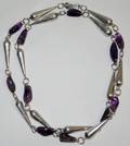 081480 MEXICAN STERLING SILVER  AMETHYST NECKLACE