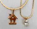 080347 14K YELLOW GOLD CHAIN  PENDANT W CHARM
