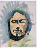 080368 GEORGE BOOTH WATERCOLOR AFTER COURBET
