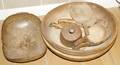 071442 AMERICAN PRIMITIVE WOOD BOWLS BUTTER MOLDS