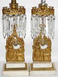 071428 VICTORIAN GILT METAL GIRANDOLES C1860