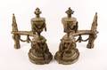 Pair of Louis XVI Style Gilt Bronze Chenets