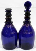 052370 BRISTOL BLOWNGLASS BRANDY  RUM DECANTERS