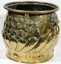 052365 ENGLISH BRASS BUCKET 19TH C H11 DIA12