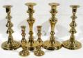 051437 ENGLISH BRASS CANDLESTICKS H69 5