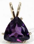 050414 14K YELLOW GOLD  20 CT AMETHYST PENDANT