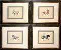 081513 FRAMED PRINTS OF CHINESE STYLE TANG HORSES