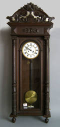 Viennese oak regulator clock