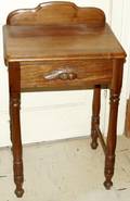 072381 WALNUT SINGLE DRAWER END TABLE C1860 H32