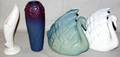 071483 VON BRIGGLE POTTERY VASES FOUR H89